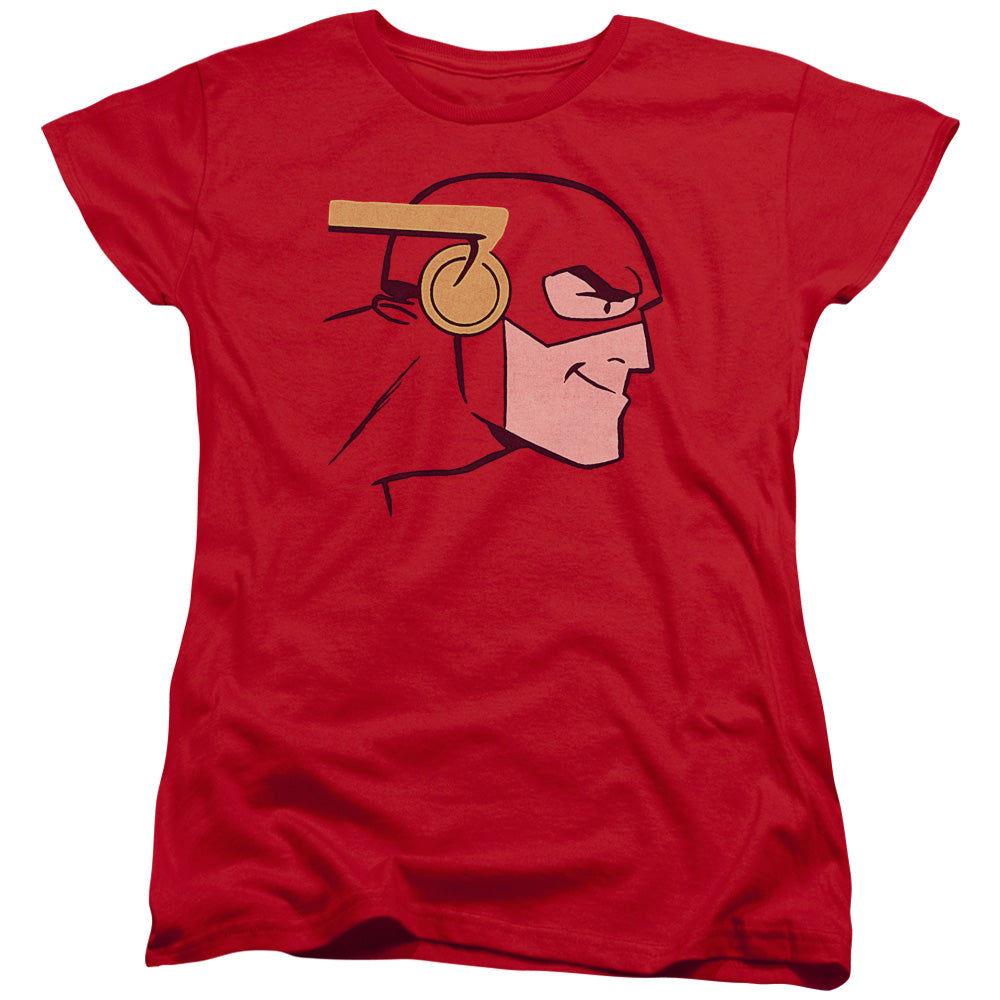 AN OFFCIALLY LICENSED JLA COOKE HEAD WOMEN'S REGULAR FIT T-SHIRT RED