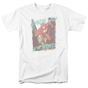 AN OFFCIALLY LICENSED JLA RUNNING WILD MEN'S REGULAR FIT T-SHIRT WHITE