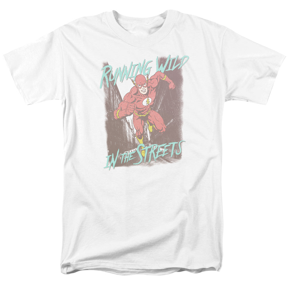 AN OFFCIALLY LICENSED JLA RUNNING WILD MEN'S REGULAR FIT T-SHIRT WHITE
