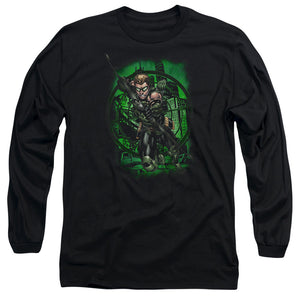 AN OFFCIALLY LICENSED JLA IN MY SIGHT MEN'S LONG SLEEVE T-SHIRT BLACK