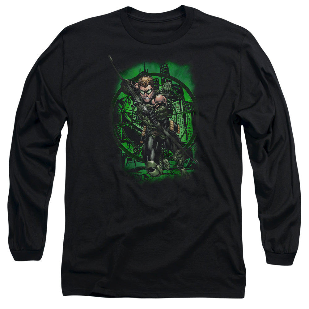 AN OFFCIALLY LICENSED JLA IN MY SIGHT MEN'S LONG SLEEVE T-SHIRT BLACK