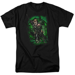 AN OFFCIALLY LICENSED JLA IN MY SIGHT MEN'S REGULAR FIT T-SHIRT BLACK