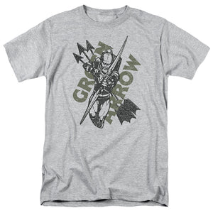 AN OFFCIALLY LICENSED JLA ARCHERS ARROWS MEN'S REGULAR FIT T-SHIRT ATHLETIC HEATHER