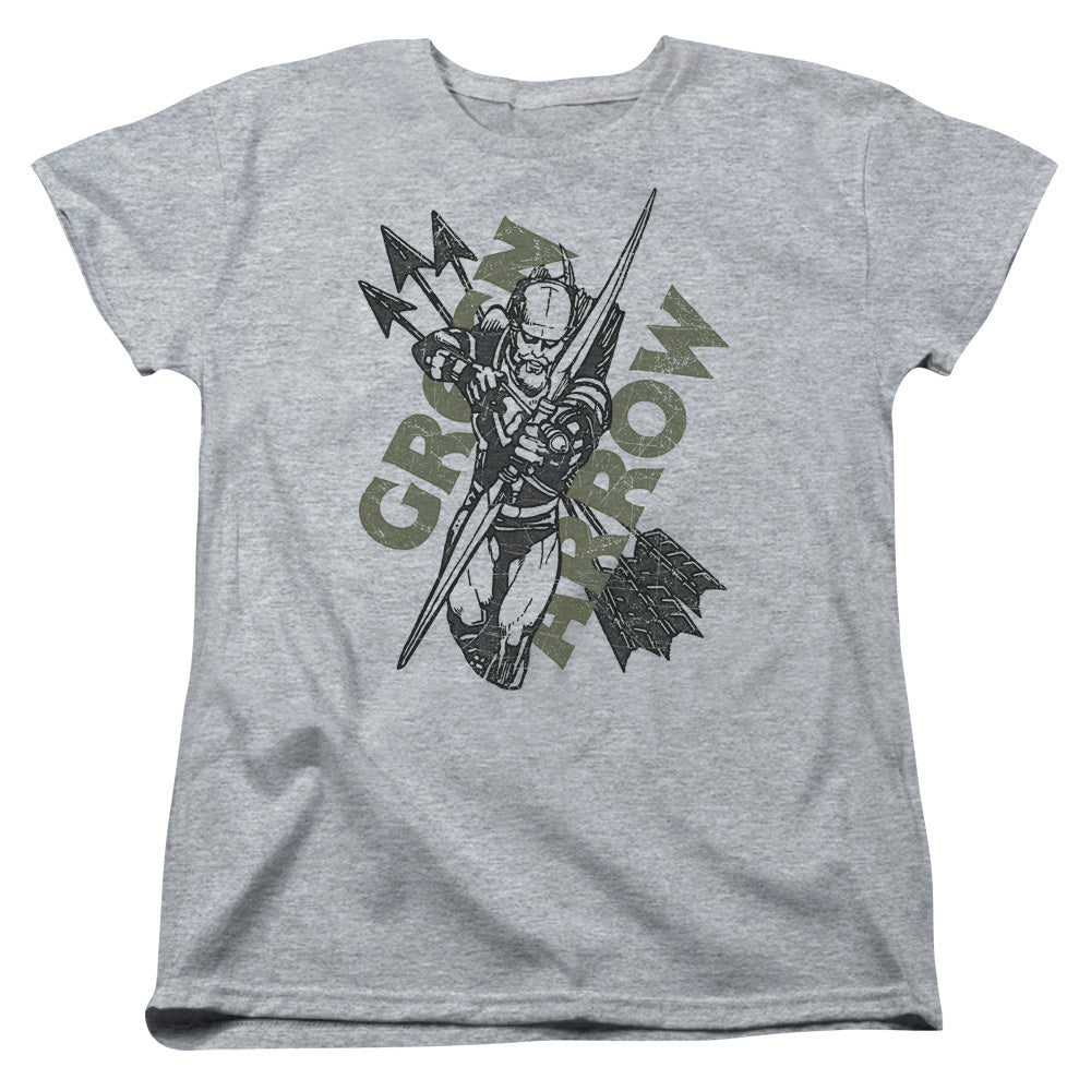 AN OFFCIALLY LICENSED JLA ARCHERS ARROWS WOMEN'S REGULAR FIT T-SHIRT ATHLETIC HEATHER