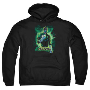 AN OFFCIALLY LICENSED JLA GL BROODING ADULT UNISEX PULLOVER HOODIE BLACK