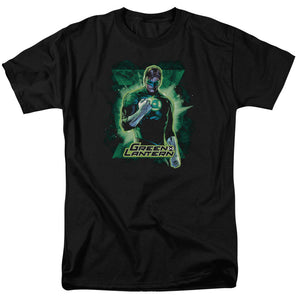 AN OFFCIALLY LICENSED JLA GL BROODING MEN'S REGULAR FIT T-SHIRT BLACK