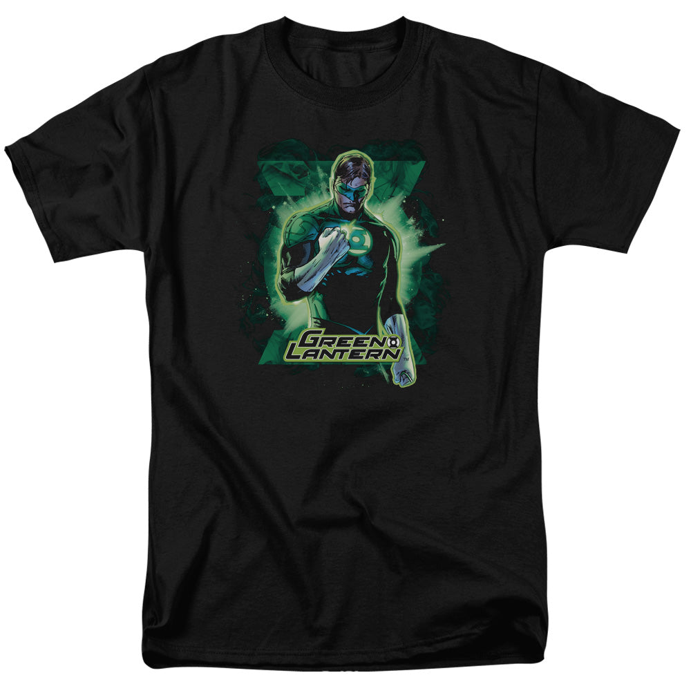 AN OFFCIALLY LICENSED JLA GL BROODING MEN'S REGULAR FIT T-SHIRT BLACK