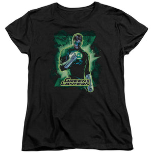 AN OFFCIALLY LICENSED JLA GL BROODING WOMEN'S REGULAR FIT T-SHIRT BLACK