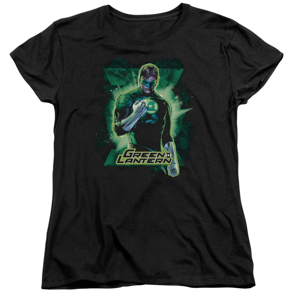 AN OFFCIALLY LICENSED JLA GL BROODING WOMEN'S REGULAR FIT T-SHIRT BLACK