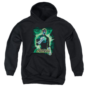 AN OFFCIALLY LICENSED JLA GL BROODING YOUTH HOODIE BLACK