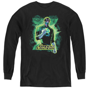 AN OFFCIALLY LICENSED JLA GL BROODING YOUTH LONG SLEEVE T-SHIRT BLACK