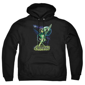 AN OFFCIALLY LICENSED JLA HAL GALAXY ADULT UNISEX PULLOVER HOODIE BLACK