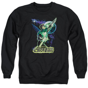 AN OFFCIALLY LICENSED JLA HAL GALAXY ADULT UNISEX CREWNECK SWEATSHIRT BLACK