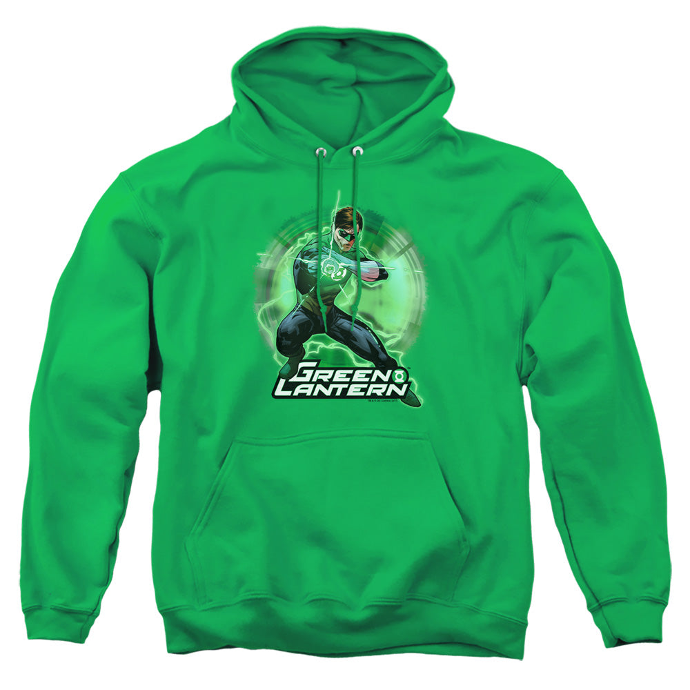 AN OFFCIALLY LICENSED JLA SPIN ADULT UNISEX PULLOVER HOODIE KELLY GREEN
