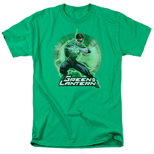 AN OFFCIALLY LICENSED JLA SPIN MEN'S REGULAR FIT T-SHIRT KELLY GREEN