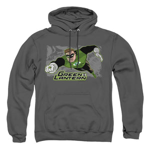 AN OFFCIALLY LICENSED JLA SPACE COP ADULT UNISEX PULLOVER HOODIE CHARCOAL