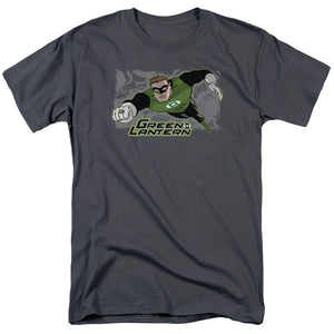 AN OFFCIALLY LICENSED JLA SPACE COP MEN'S REGULAR FIT T-SHIRT CHARCOAL