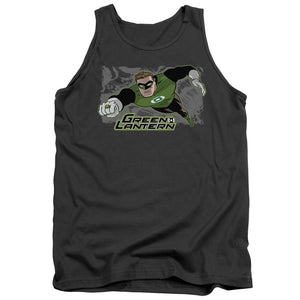 AN OFFCIALLY LICENSED JLA SPACE COP ADULT UNISEX TANK TOP CHARCOAL