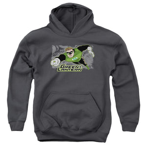 AN OFFCIALLY LICENSED JLA SPACE COP YOUTH HOODIE CHARCOAL