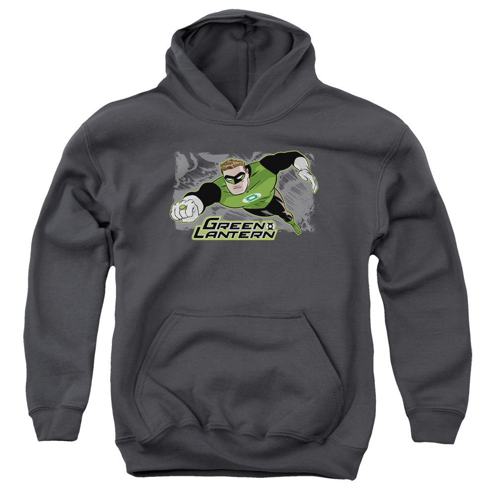AN OFFCIALLY LICENSED JLA SPACE COP YOUTH HOODIE CHARCOAL