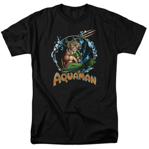 AN OFFCIALLY LICENSED JLA RULER OF THE SEAS MEN'S REGULAR FIT T-SHIRT BLACK