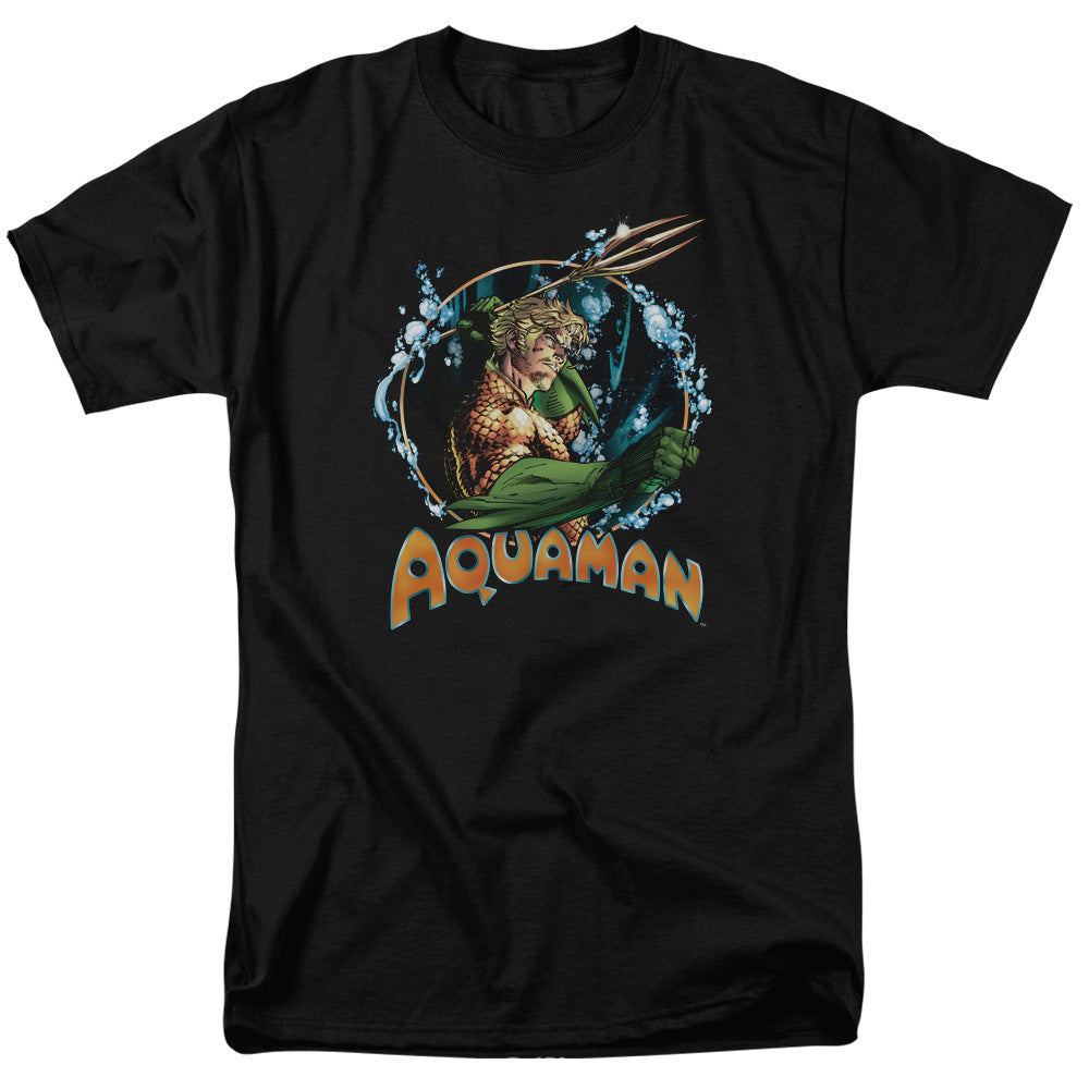AN OFFCIALLY LICENSED JLA RULER OF THE SEAS MEN'S REGULAR FIT T-SHIRT BLACK