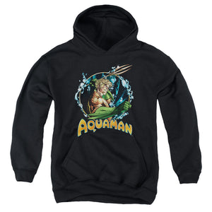 AN OFFCIALLY LICENSED JLA RULER OF THE SEAS YOUTH HOODIE BLACK
