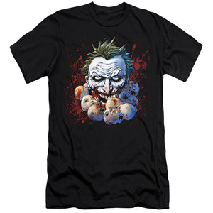 AN OFFCIALLY LICENSED JLA DOLL HEADS MEN'S PREMIUM SLIM FIT T-SHIRT BLACK