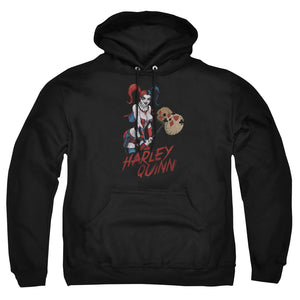 AN OFFCIALLY LICENSED JLA HARLEY HAMMER ADULT UNISEX PULLOVER HOODIE BLACK