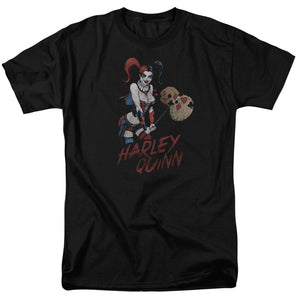 AN OFFCIALLY LICENSED JLA HARLEY HAMMER MEN'S REGULAR FIT T-SHIRT BLACK