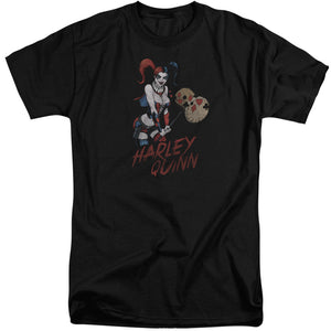 AN OFFCIALLY LICENSED JLA HARLEY HAMMER MEN'S TALL FIT T-SHIRT BLACK