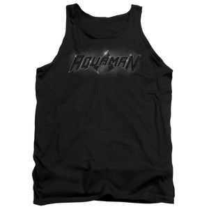 AN OFFCIALLY LICENSED JLA AQUAMAN TITLE ADULT UNISEX TANK TOP BLACK