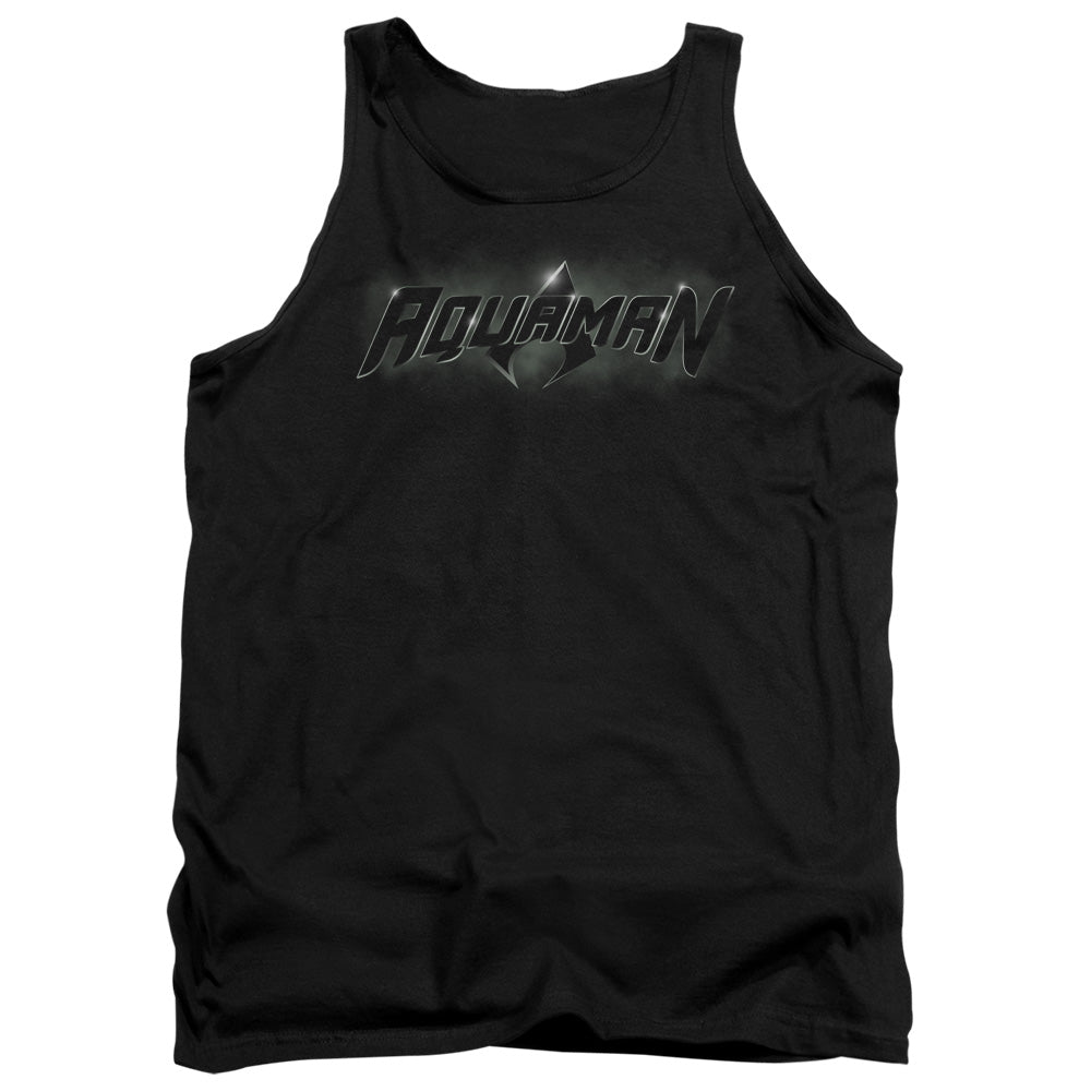 AN OFFCIALLY LICENSED JLA AQUAMAN TITLE ADULT UNISEX TANK TOP BLACK