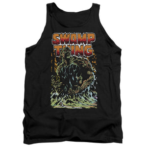 AN OFFCIALLY LICENSED JLA SWAMP THING ADULT UNISEX TANK TOP BLACK
