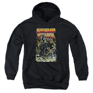 AN OFFCIALLY LICENSED JLA SWAMP THING YOUTH HOODIE BLACK