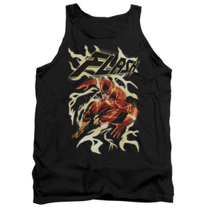AN OFFCIALLY LICENSED JLA ELECTRIC RUN ADULT UNISEX TANK TOP BLACK