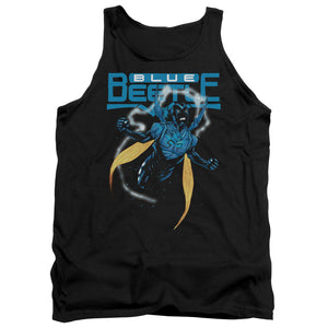 AN OFFCIALLY LICENSED JLA BLUE BEETLE ADULT UNISEX TANK TOP BLACK