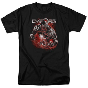 AN OFFCIALLY LICENSED JLA ENGAGED MEN'S REGULAR FIT T-SHIRT BLACK