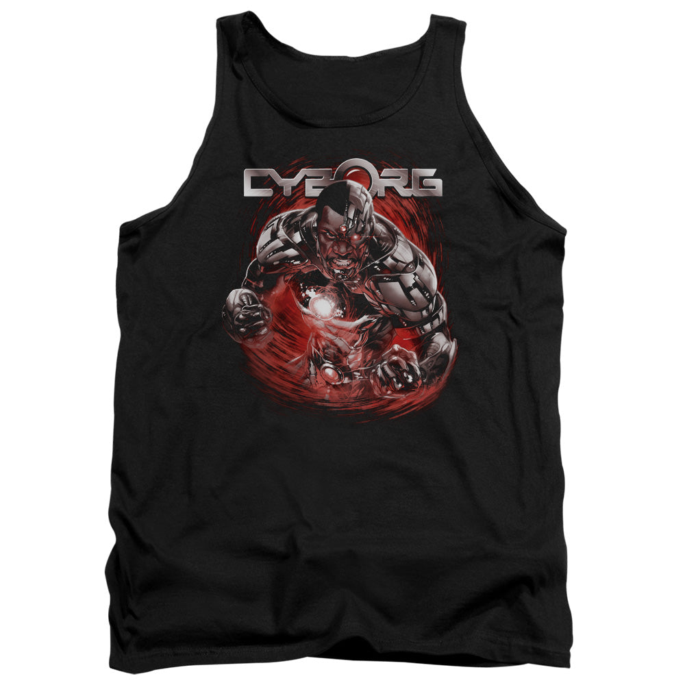 AN OFFCIALLY LICENSED JLA ENGAGED ADULT UNISEX TANK TOP BLACK