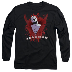 AN OFFCIALLY LICENSED JLA POSSESSION MEN'S LONG SLEEVE T-SHIRT BLACK