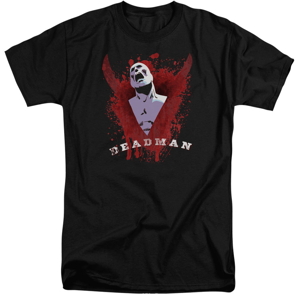 AN OFFCIALLY LICENSED JLA POSSESSION MEN'S TALL FIT T-SHIRT BLACK