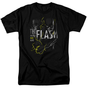 AN OFFCIALLY LICENSED DC FLASH BOLD FLASH MEN'S REGULAR FIT T-SHIRT BLACK
