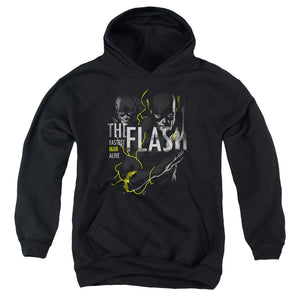 AN OFFCIALLY LICENSED DC FLASH BOLD FLASH YOUTH HOODIE BLACK
