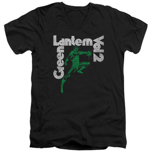 AN OFFCIALLY LICENSED GREEN LANTERN GREEN LANTERN VOL 2 MEN'S V-NECK T-SHIRT BLACK