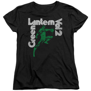 AN OFFCIALLY LICENSED GREEN LANTERN GREEN LANTERN VOL 2 WOMEN'S REGULAR FIT T-SHIRT BLACK