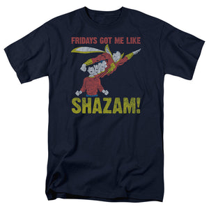 AN OFFCIALLY LICENSED JLA FRIDAYS GOT ME LIKE MEN'S REGULAR FIT T-SHIRT NAVY
