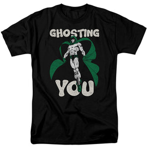 AN OFFCIALLY LICENSED JLA GHOSTING MEN'S REGULAR FIT T-SHIRT BLACK