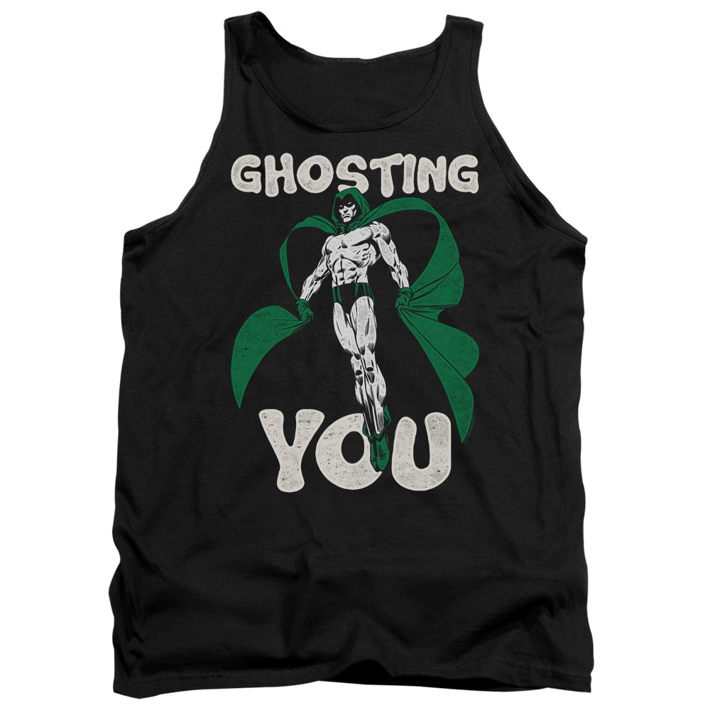 AN OFFCIALLY LICENSED JLA GHOSTING ADULT UNISEX TANK TOP BLACK