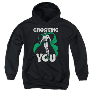 AN OFFCIALLY LICENSED JLA GHOSTING YOUTH HOODIE BLACK