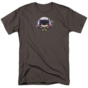 AN OFFCIALLY LICENSED JLA BATGIRL CHIBI MEN'S REGULAR FIT T-SHIRT CHARCOAL